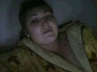 Russian mature masturbates on webcam